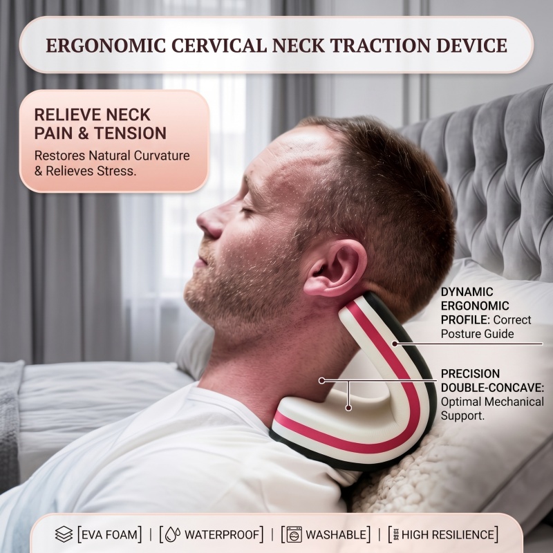 Neck Traction Pillow - تصميم جديد الرقبة والكتف الاسترخاء وسادة