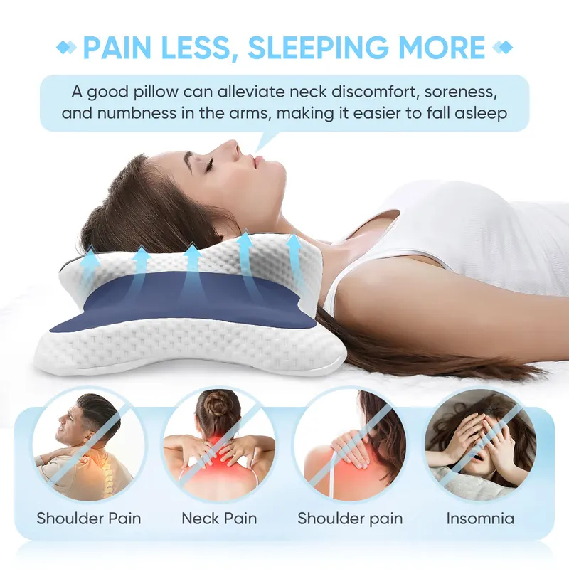 Neck Traction Pillow - وسادة من الفوم المتكيف للرقبة لتخفيف