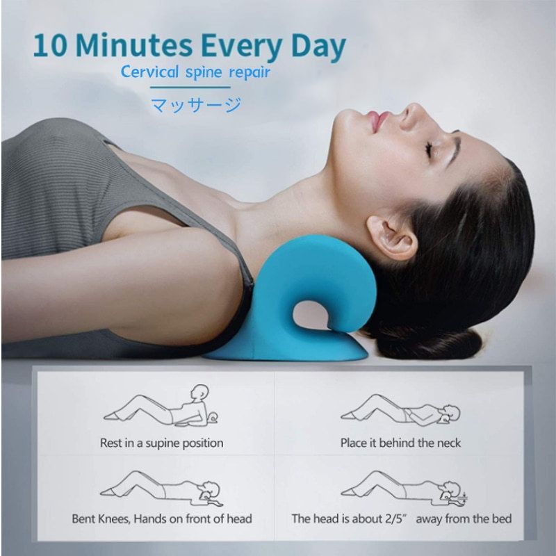 الرقبة الكتف نقالة الاسترخاء ب - مراجعة Neck Traction Pillow وسعره
