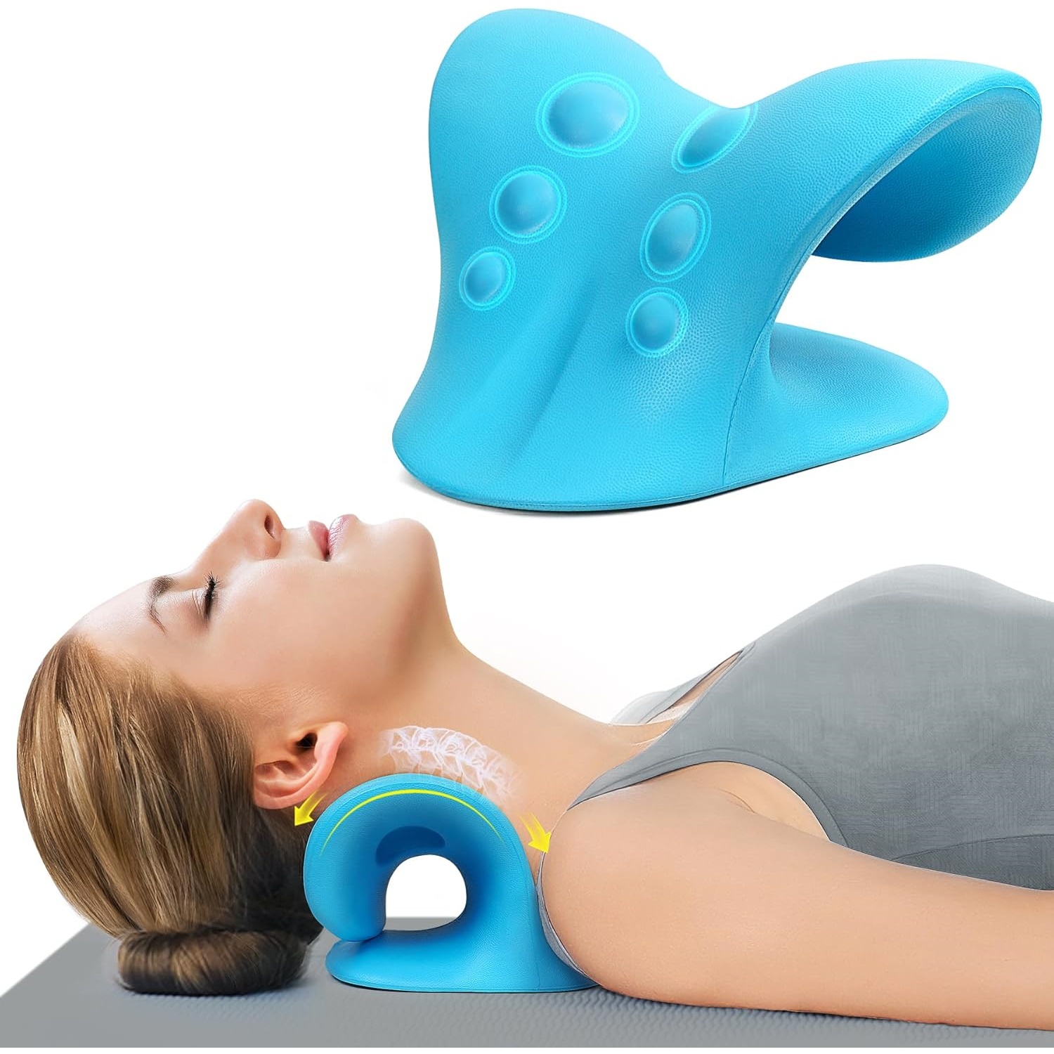 جهاز تمديد الرقبة لتخفيف الألم - مراجعة Neck Traction Pillow وسعره
