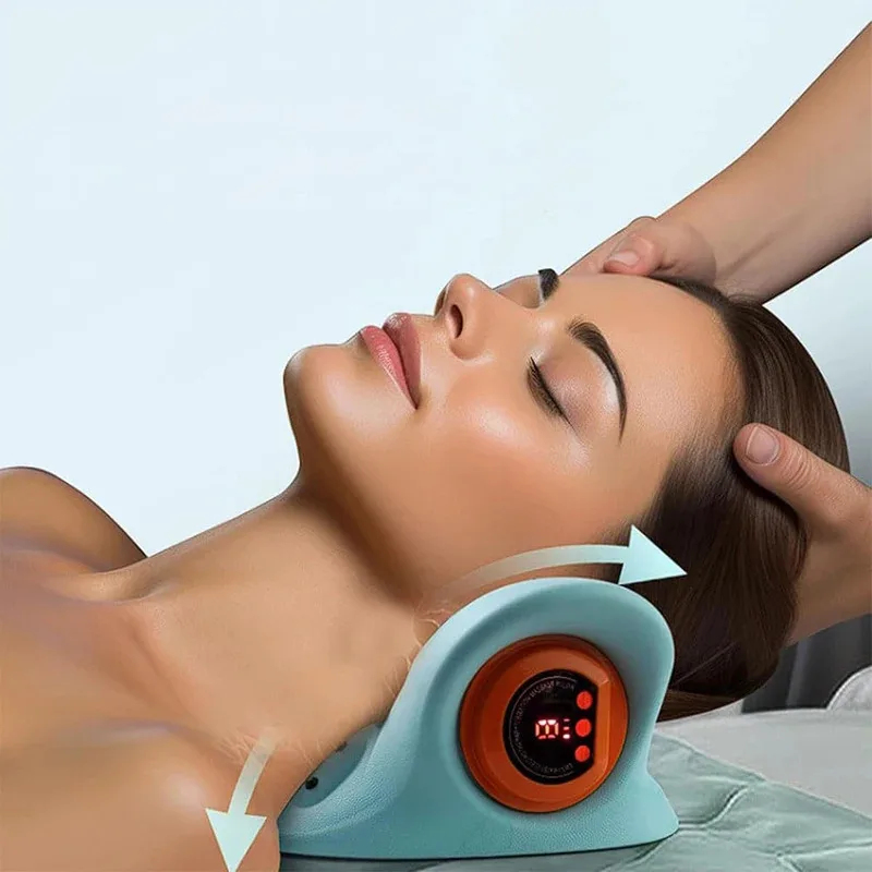 وسادة تدليك كهربائية للرقبة وا - مراجعة Neck Traction Pillow وسعره