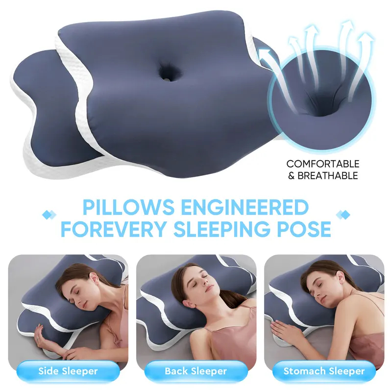 وسادة من الفوم المتكيف للرقبة  - مراجعة Neck Traction Pillow وسعره