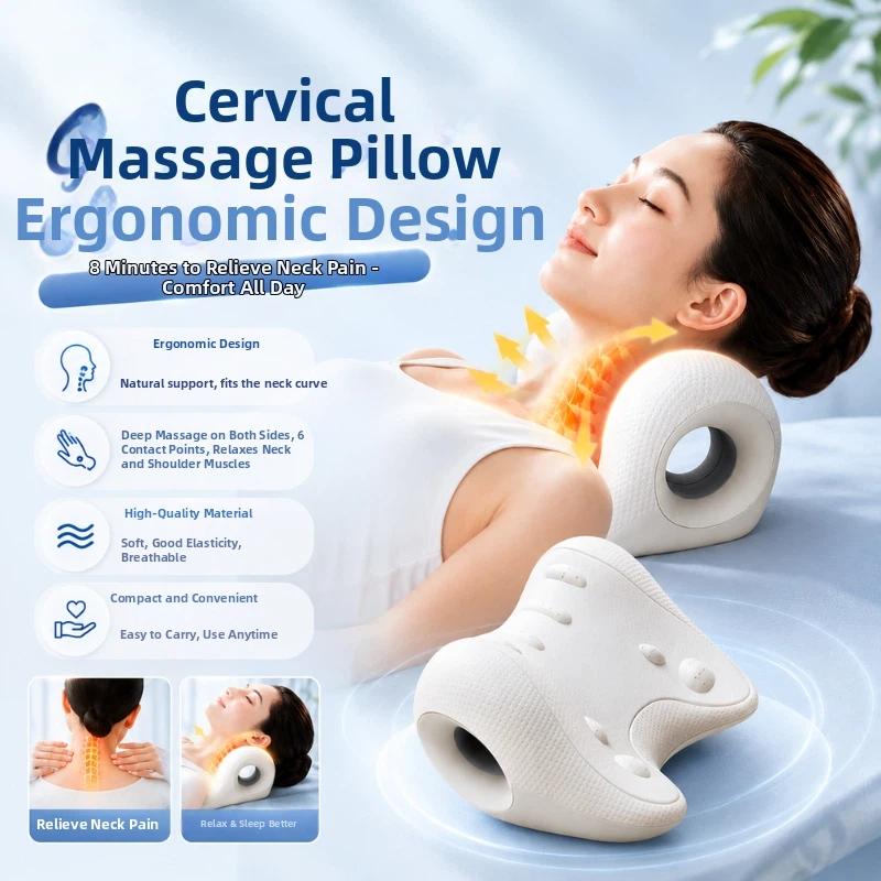 وسادة تدليك مريحة للرقبة والكت - مراجعة Neck Traction Pillow وسعره